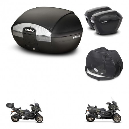 SHAD Maletas sh23 + soporte montaje baul SH45 accesorios KIT-474262