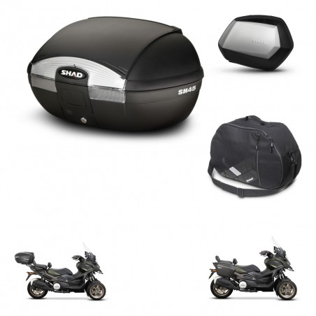 SHAD Maletas SH35 PREMIUM + soporte montaje baul SH45 accesorios KIT-474263