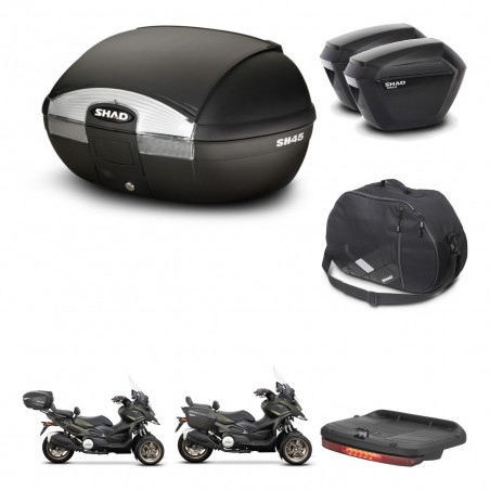 SHAD Maletas sh23 + soporte montaje baul SH45 accesorios KIT-474268