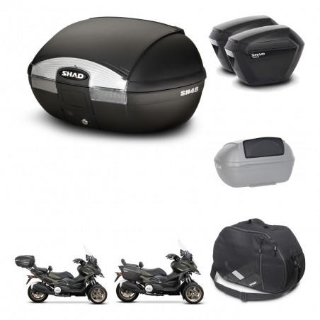 SHAD SH23 suitcases + mounting bracket SH45 trunk accessories KIT-474286