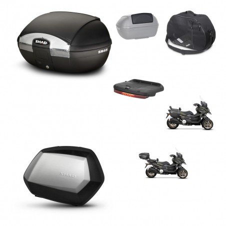 SHAD Maletas SH35 PREMIUM + soporte montaje baul SH45 accesorios KIT-474293