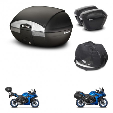 SHAD Maletas sh23 + soporte montaje baul SH45 accesorios KIT-474310