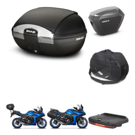 SHAD Maletas sh23 alu + soporte montaje baul SH45 accesorios KIT-474319