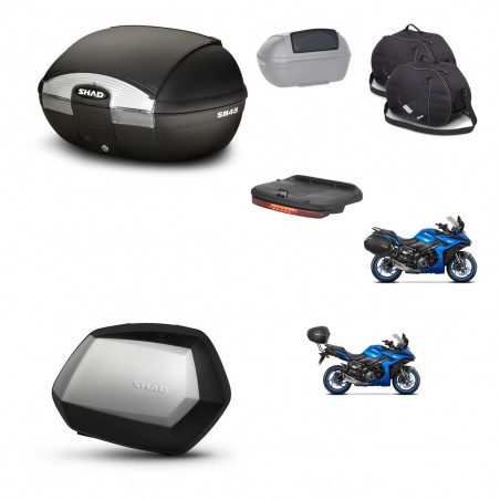 SHAD Maletas SH35 PREMIUM + soporte montaje baul SH45 accesorios KIT-474330