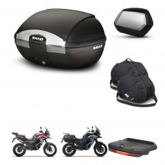 SHAD Maletas SH35 PREMIUM + soporte montaje baul SH45 accesorios KIT-474354
