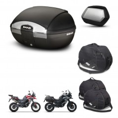 SHAD Maletas SH35 PREMIUM + soporte montaje baul SH45 accesorios KIT-474360