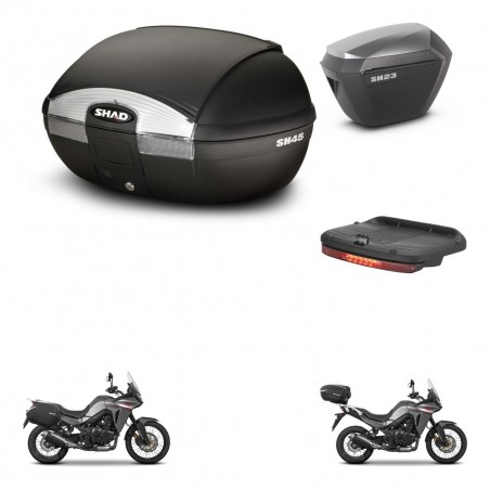 SHAD Maletas sh23 alu + soporte montaje baul SH45 accesorios KIT-474403
