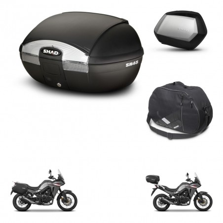 SHAD Maletas SH35 PREMIUM + soporte montaje baul SH45 accesorios KIT-474407