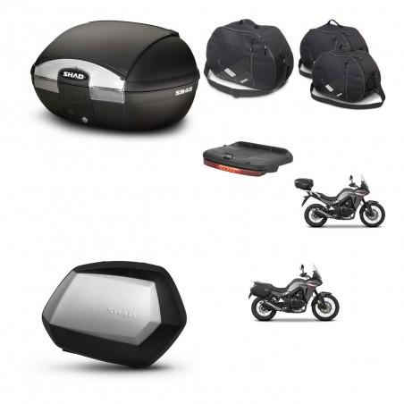 SHAD Maletas SH35 PREMIUM + soporte montaje baul SH45 accesorios KIT-474414