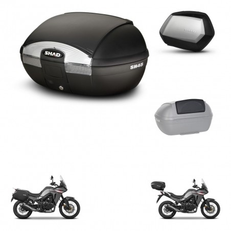 SHAD Maletas SH35 PREMIUM + soporte montaje baul SH45 accesorios KIT-474419
