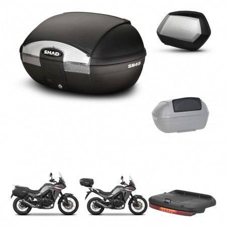SHAD Maletas SH35 PREMIUM + soporte montaje baul SH45 accesorios KIT-474425