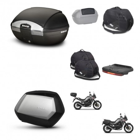 SHAD Maletas SH35 PREMIUM + soporte montaje baul SH45 accesorios KIT-474438
