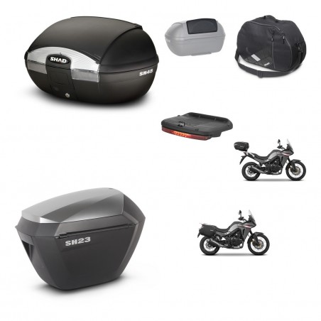 SHAD Maletas sh23 alu + soporte montaje baul SH45 accesorios KIT-474439