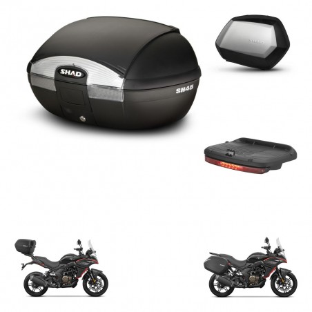 SHAD Maletas SH35 PREMIUM + soporte montaje baul SH45 accesorios KIT-474449