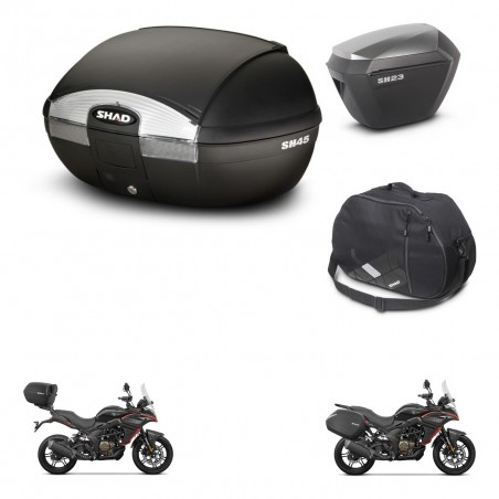 SHAD Maletas sh23 alu + soporte montaje baul SH45 accesorios KIT-474457