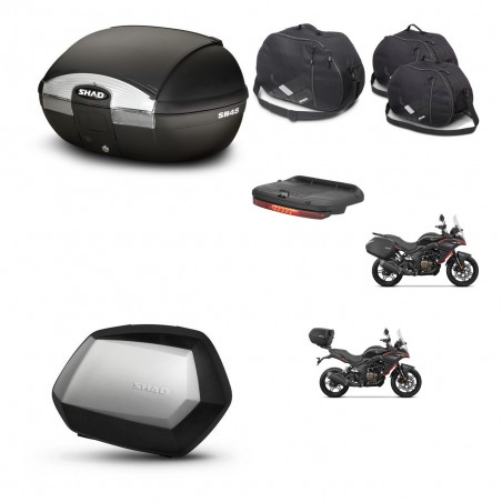 SHAD Maletas SH35 PREMIUM + soporte montaje baul SH45 accesorios KIT-474462