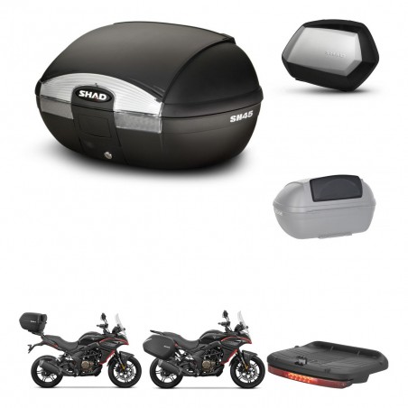 SHAD Maletas SH35 PREMIUM + soporte montaje baul SH45 accesorios KIT-474473