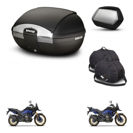 SHAD SH35 PREMIUM suitcases + mounting bracket SH45 trunk accessories KIT-474492