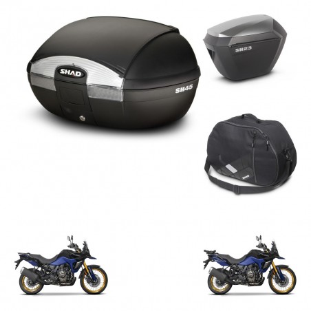 SHAD Maletas sh23 alu + soporte montaje baul SH45 accesorios KIT-474505