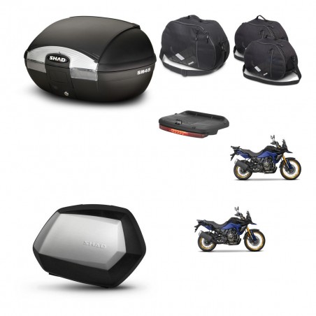 SHAD Maletas SH35 PREMIUM + soporte montaje baul SH45 accesorios KIT-474510