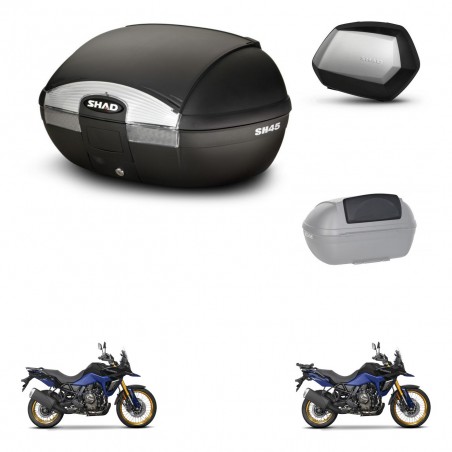 SHAD Maletas SH35 PREMIUM + soporte montaje baul SH45 accesorios KIT-474515