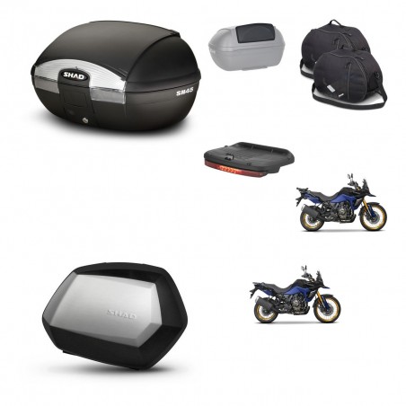 SHAD Maletas SH35 PREMIUM + soporte montaje baul SH45 accesorios KIT-474522