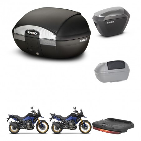 SHAD Maletas sh23 alu + soporte montaje baul SH45 accesorios KIT-474523