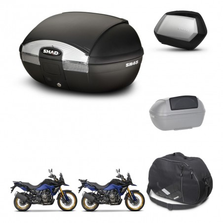 SHAD Maletas SH35 PREMIUM + soporte montaje baul SH45 accesorios KIT-474527