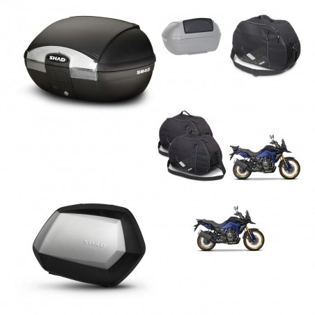 SHAD Maletas SH35 PREMIUM + soporte montaje baul SH45 accesorios KIT-474528