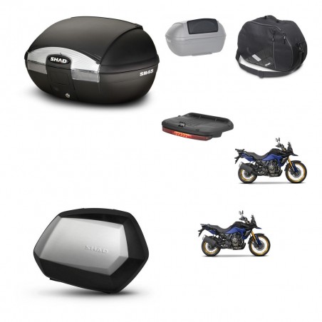 SHAD Maletas SH35 PREMIUM + soporte montaje baul SH45 accesorios KIT-474533