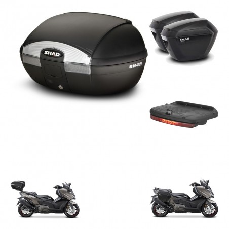 SHAD Maletas sh23 + soporte montaje baul SH45 accesorios KIT-474592