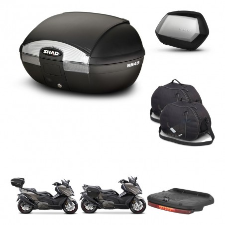 SHAD SH35 PREMIUM suitcases + mounting bracket SH45 trunk accessories KIT-474594