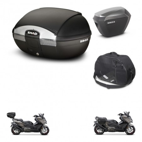 SHAD Maletas sh23 alu + soporte montaje baul SH45 accesorios KIT-474601
