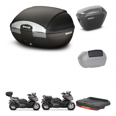 SHAD Maletas sh23 alu + soporte montaje baul SH45 accesorios KIT-474619