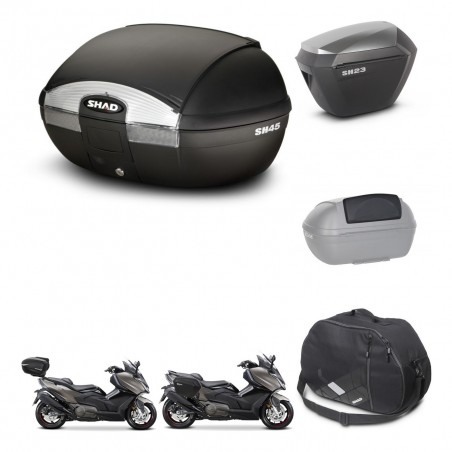 SHAD Maletas sh23 alu + soporte montaje baul SH45 accesorios KIT-474625
