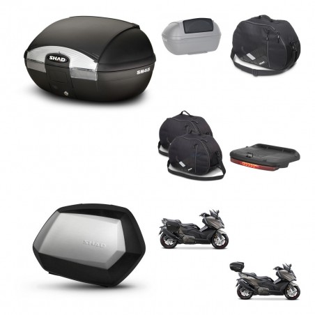 SHAD Maletas SH35 PREMIUM + soporte montaje baul SH45 accesorios KIT-474630