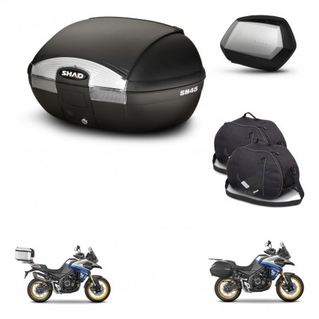 SHAD Maletas SH35 PREMIUM + soporte montaje baul SH45 accesorios KIT-474636