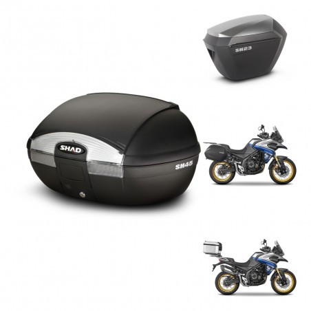 SHAD Maletas sh23 alu + soporte montaje baul SH45 KIT-474637