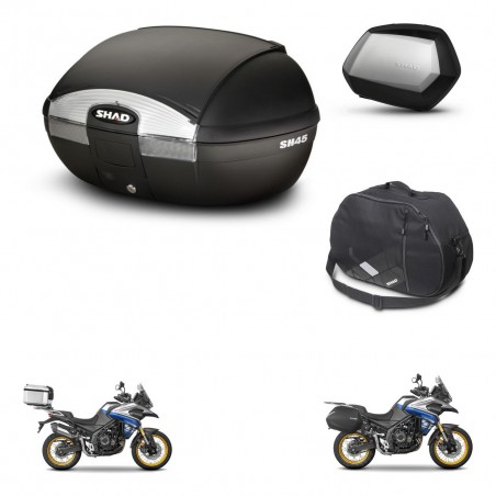 SHAD Maletas SH35 PREMIUM + soporte montaje baul SH45 accesorios KIT-474647