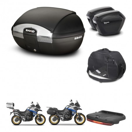 SHAD Maletas sh23 + soporte montaje baul SH45 accesorios KIT-474652