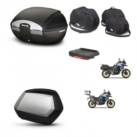 SHAD SH35 PREMIUM suitcases + mounting bracket SH45 trunk accessories KIT-474654