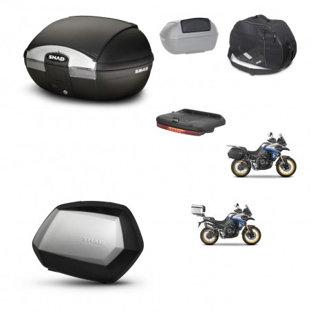 SHAD Maletas SH35 PREMIUM + soporte montaje baul SH45 accesorios KIT-474677