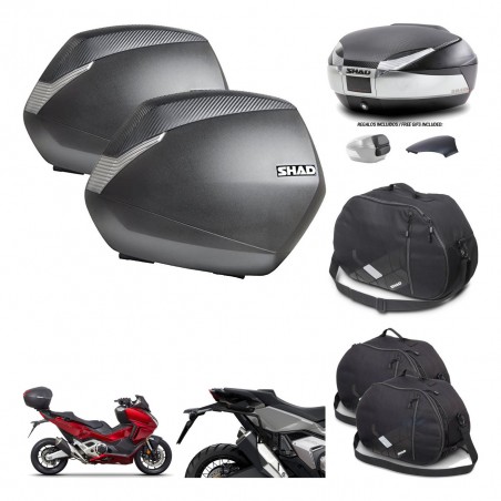 SHAD Baul SH48 tapa respaldo + soporte montaje maletas SH36 accesorios KIT-475473