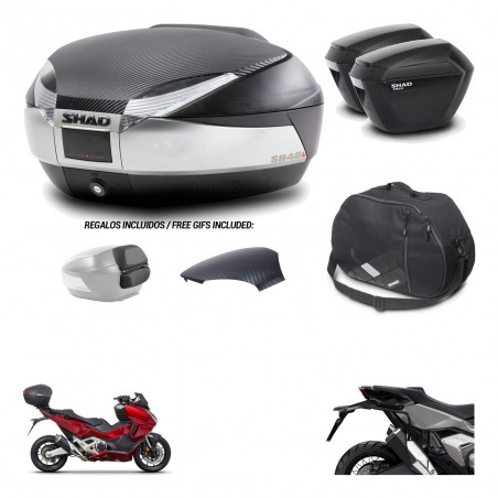 SHAD Maletas sh23 + soporte montaje baul SH48 tapa respaldo accesorios KIT-475474