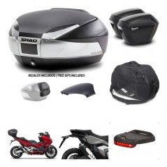 SHAD Suitcases sh23 + mounting bracket trunk SH48 backrest cover accessories KIT-475480