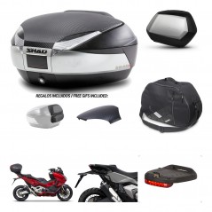SHAD SH35 PREMIUM suitcases + mounting bracket SH48 trunk backrest cover accessories KIT-475481
