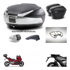 SHAD Maletas sh23 + soporte montaje baul SH48 tapa respaldo accesorios KIT-475486