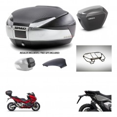 SHAD Maletas sh23 alu + soporte montaje baul SH48 tapa respaldo accesorios KIT-475489
