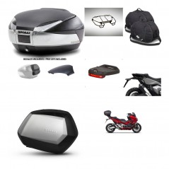 SHAD Maletas SH35 PREMIUM + soporte montaje baul SH48 tapa respaldo accesorios KIT-475494