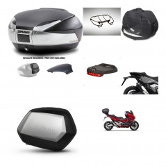SHAD Maletas SH35 PREMIUM + soporte montaje baul SH48 tapa respaldo accesorios KIT-475505